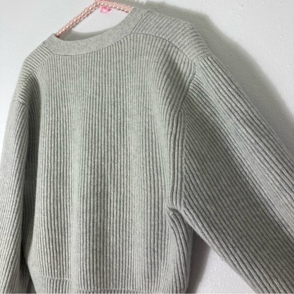 BLDWN ribbed and cropped wool/cashmere blend cardigan size S - Picture 10 of 16